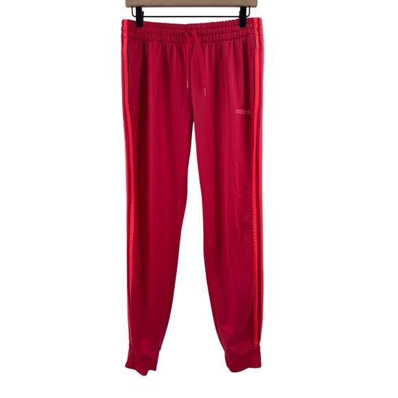 Adidas Essentials Jogger Large Track Pant Pull On Power Pink Three Tricot Stripe - Picture 12 of 13